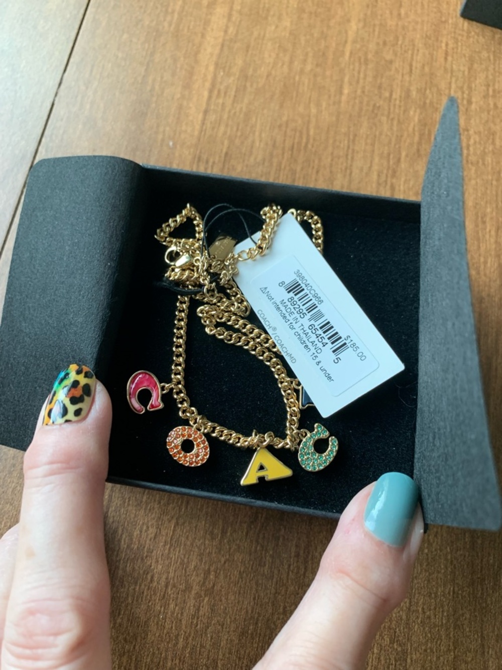 Coach Gold Tone Chain Necklace with Branded Tag - Picture 6 of 6